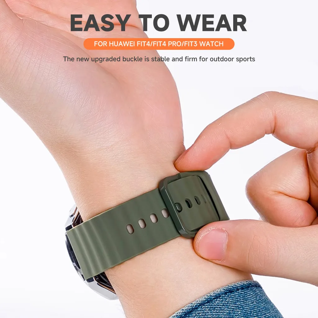 Sport Silicone Strap - Soft Wristband for Men & Women, Compatible with Huawei Watch Fit Series