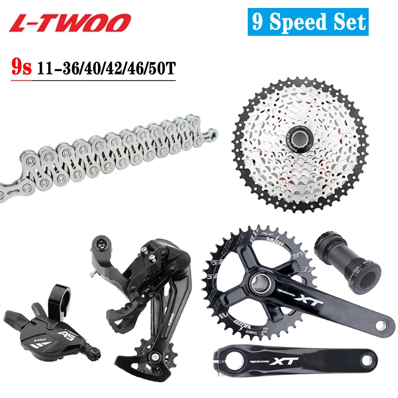 LTWOO A5 9 Speed MTB Bicycle Shifter Derailleurs 1x9 Speed With Crank