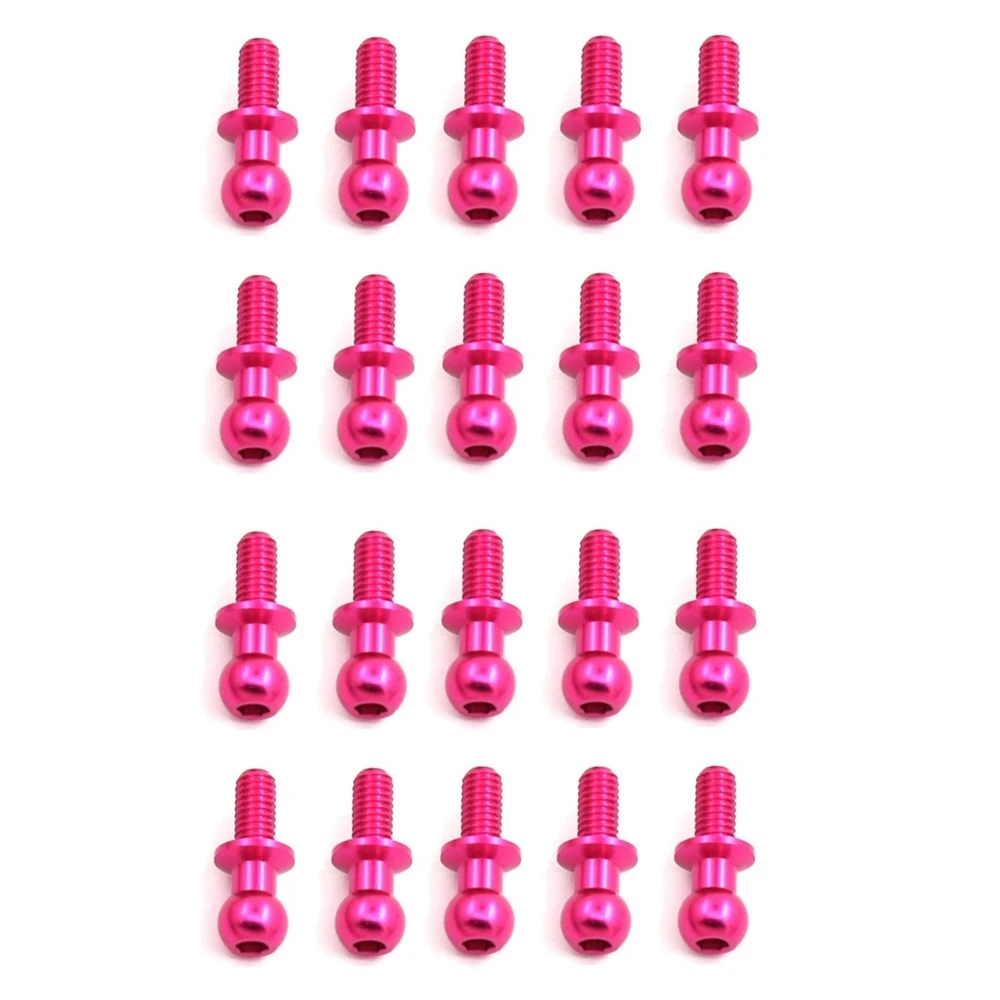 

20Pcs Metal M3 Hex Ball Head Screws for Tamiya TT-01 TT-02 Sakura D4 D5 1/10 RC Drift Car Spare Parts Universal 2