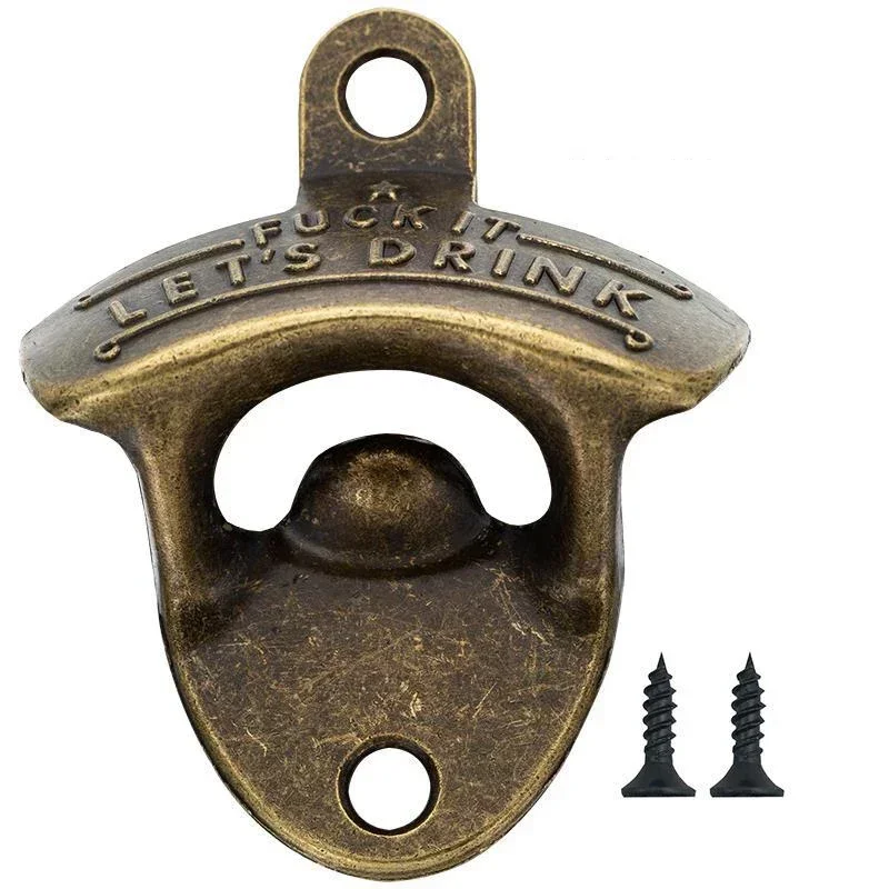 Bottle Opener 1pc Metal Bottle Opener Wall Mounted Vintage Retro Hanging Beer Opener BBQ Tools Bar Kitchen Accessories For Bar Pub BBQ