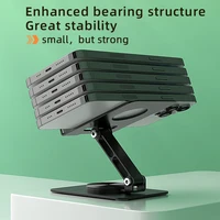 Cell Phone Stand for Desk Desktop Phone Holder Foldable with 360 Rotating Base for iPhone 16 15 14 13 Pro Pro Max