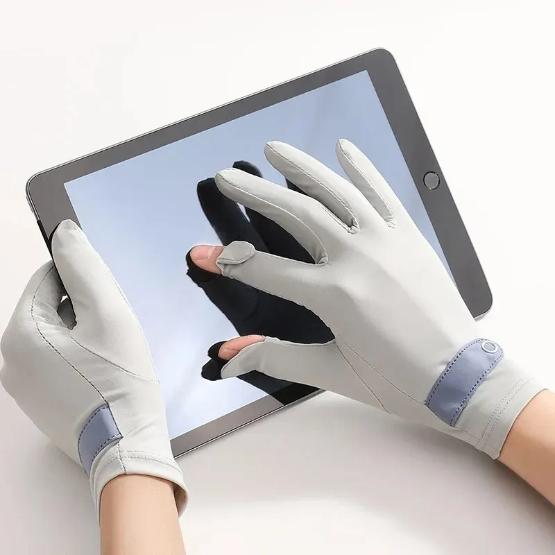 Uv Protective Gloves Female Driver Ice Silk Touch Screen Outdoor Non-Slip Bike Summer Thin Driving Riding cycling gloves,sports gloves,sunscreen gloves
