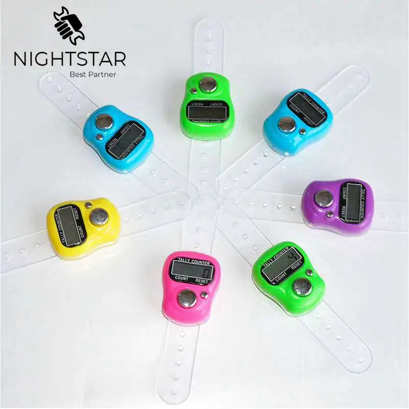 Mini Stitch Marker and Row Finger Counter LCD Electronic Digital Tally Counter for Sewing Knitting Weave Tool Random Color hand tally counter electronic counter