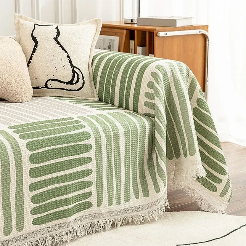 Tassel Sofa Cover Universal Couch Towel Dust Proof Sofa Cushion Cover Anti-cat Scratch Protection Cover Sofa Blanket Carpet 4
