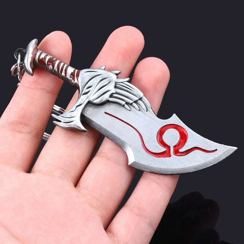 God of War Keychain Kratos Weapon Blades of Chaos Pendant Keyring