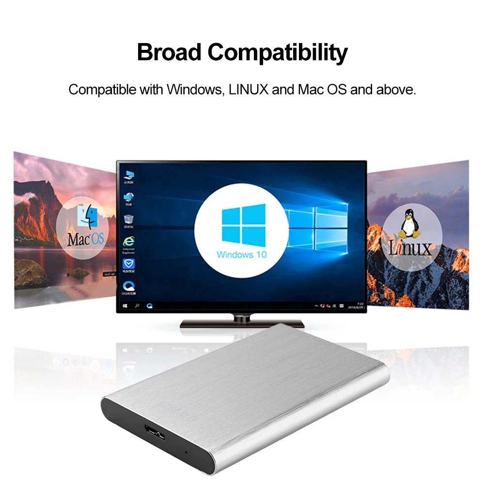 Portable 2.5-Inch USB 3.0 Hard Drive Enclosure