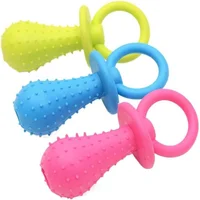 Pet Rubber Pacifier Dog Toy Interactive Rubber Soother Pet Dog Cat Puppy Elasticity Teeth Dog Chew Toys Tooth Cleaning Toy 1