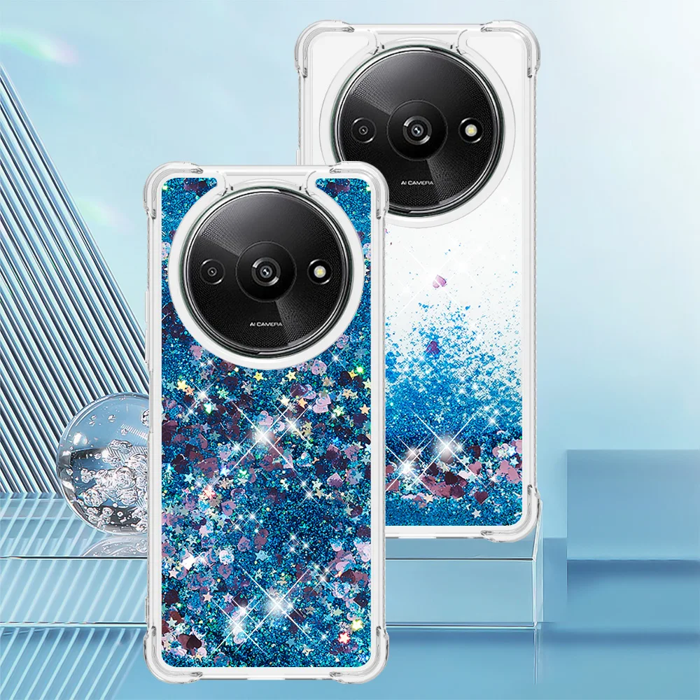 Bling Glitter Liquid Silicone Shockproof Quicksand Phone Case