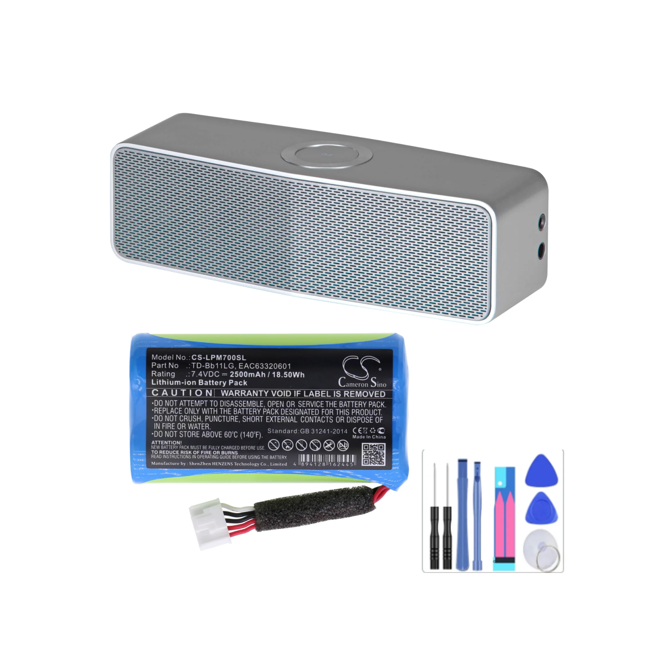 Фото Аккумулятор динамика для LG Music Flow P7 NP7550 PJ9 PJS9W PJ9B PK7 Xboom Go PK7 EAC63320601 EAC63918901 TD-Bb11LG №1