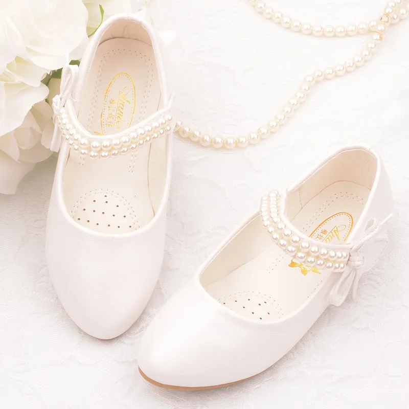 Girls Leather Shoes Spring Flat School Party Dress Boat