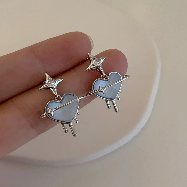 

Vintage Fashion Personality Five Point Star Earrings Earrings Unisex Love Crystal Earrings Banquet Jewelry Accessories Gift