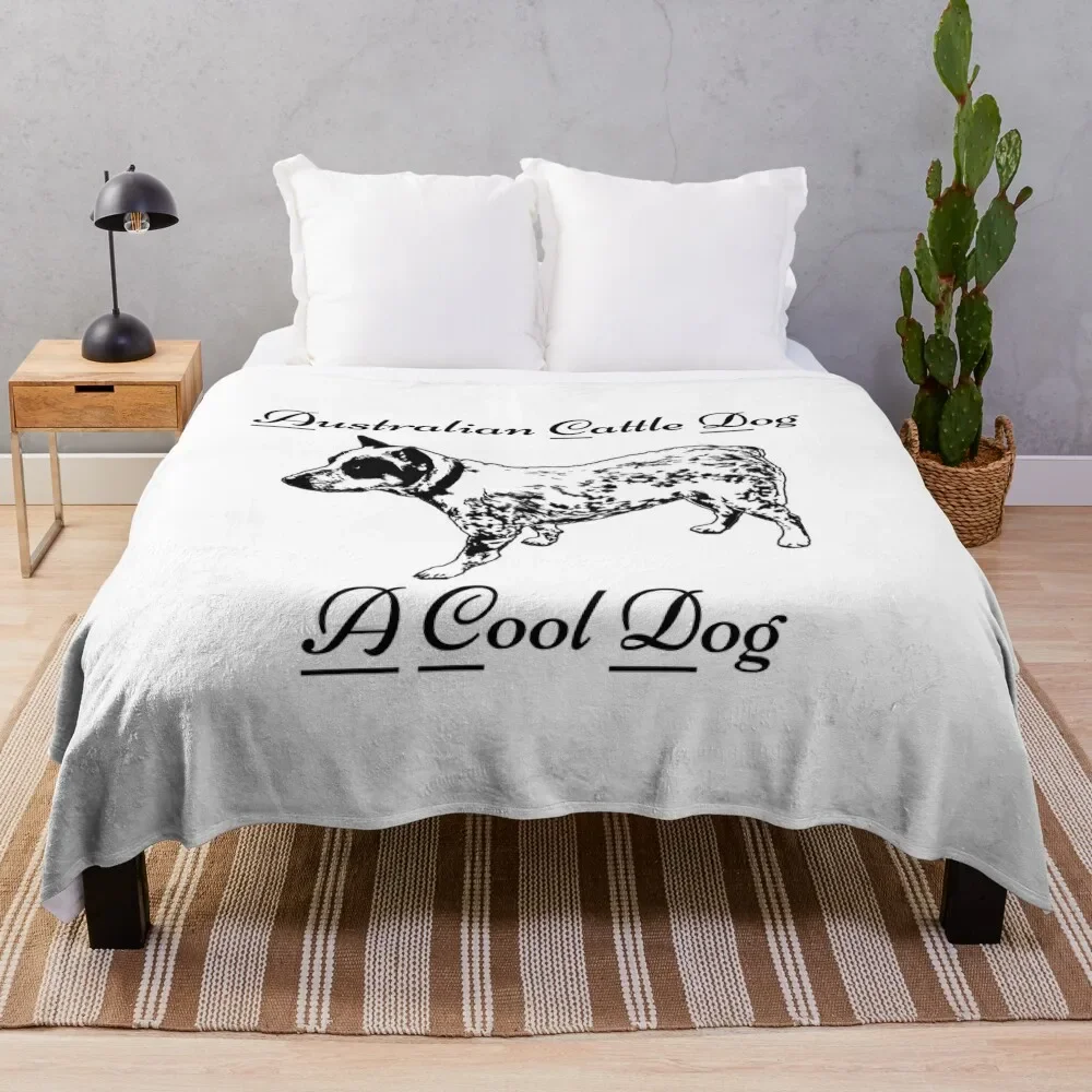 

Australian Cattle Dog (A Cool Dog) ACD Blue Heeler Throw Blanket Blanket Luxury Furry Blankets Decorative Blankets