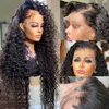 40 42 Inch Curly Lace Front Human Hair Wigs For Black Women Pre Plucked Transparent 13x4 Deep Wave Frontal Wig 13x6 Hd Lace Wig 2