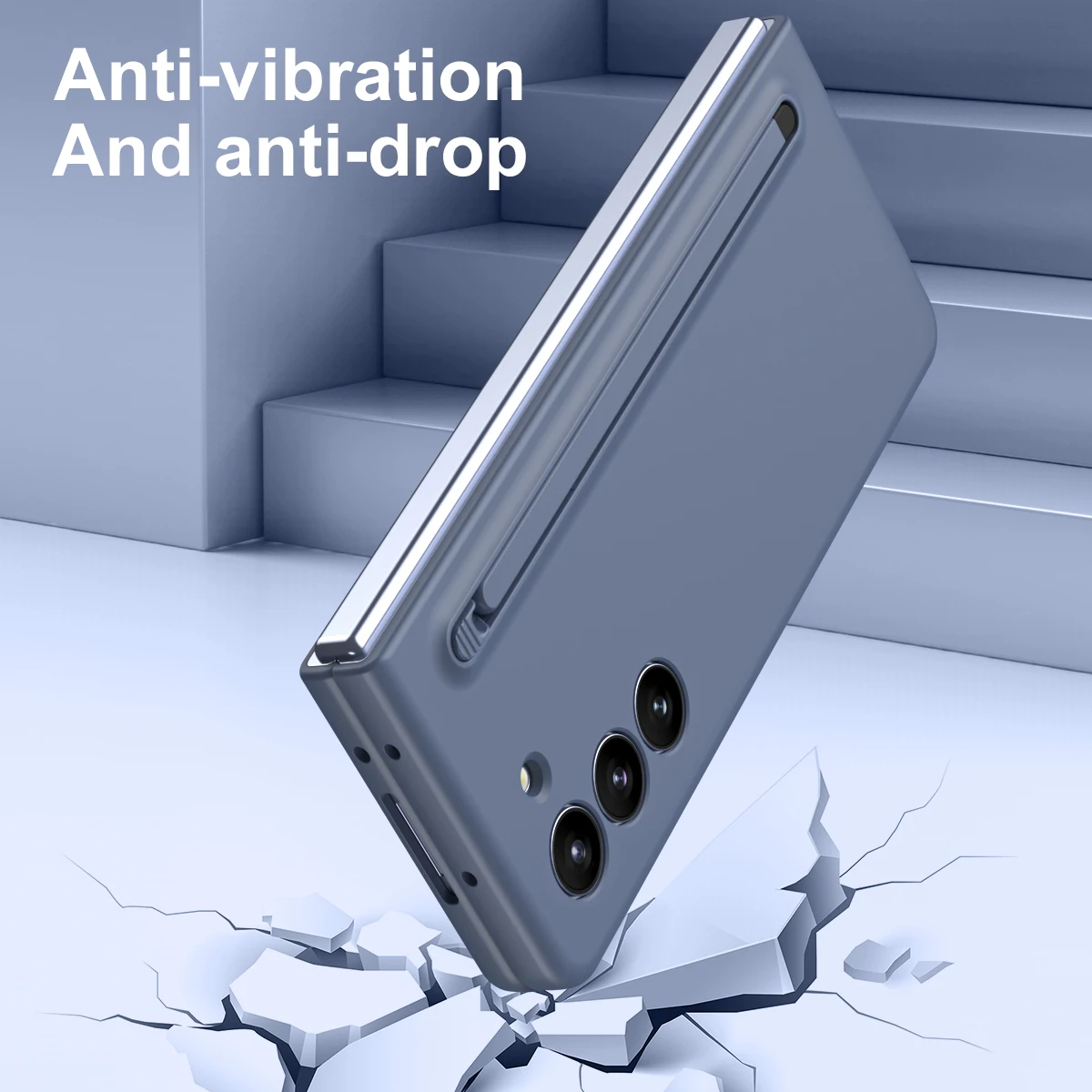 Phone Case For Samsung Galaxy Z Fold 5 4 5G With Touch Pen Front Screen Glass Hard Plastic Cover_voghion.com