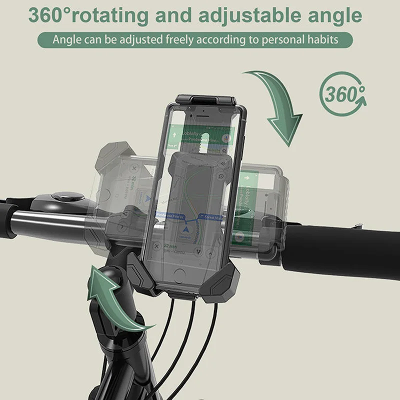 Supporto per telefono GPS per bicicletta per moto, manubrio, bici antiurto regolabile per iPhone Samsung, compatibile con tutti i telefoni cellulari - immagine 2