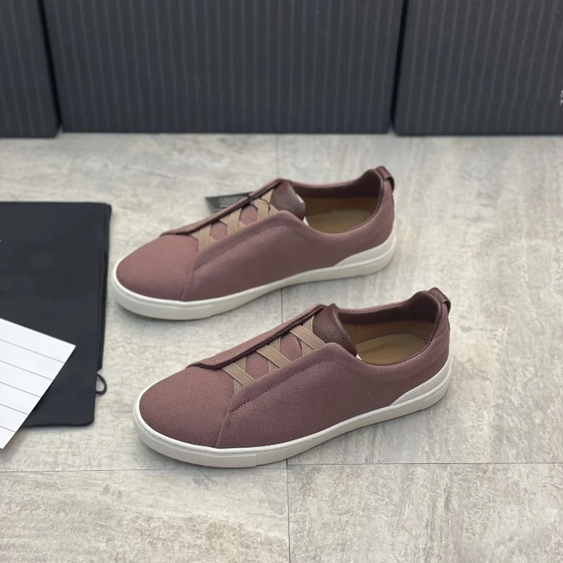 24 casual and fashionable fabric patchwork cowhide non slip shoes, simple and versatile Korean soft sole breathable single shoe