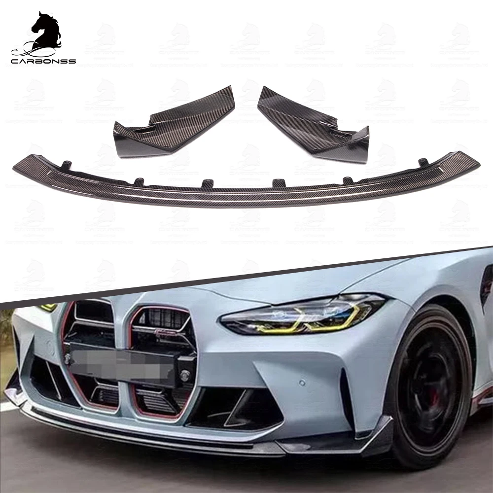 

Стильная передняя губа из углеродного волокна CSL G80 G82 для BMW G80 M3 G82 M4, спойлер для переднего бампера 2021 +
