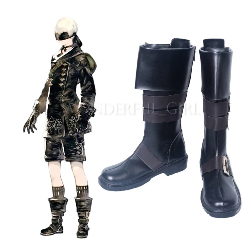 Neues Spiel Nier Automata Cosplay Schuhe YoRHa 9S PU Leder Cosplay Stiefel Schwarz Reißverschluss-up Halloween Karneval Party Schuhe Größe 35-47 11 Neues Spiel Nier Automata Cosplay Schuhe YoRHa 9S PU Leder Cosplay Stiefel Schwarz Reißverschluss-up Halloween Karneval Party Schuhe Größe 35-47 2