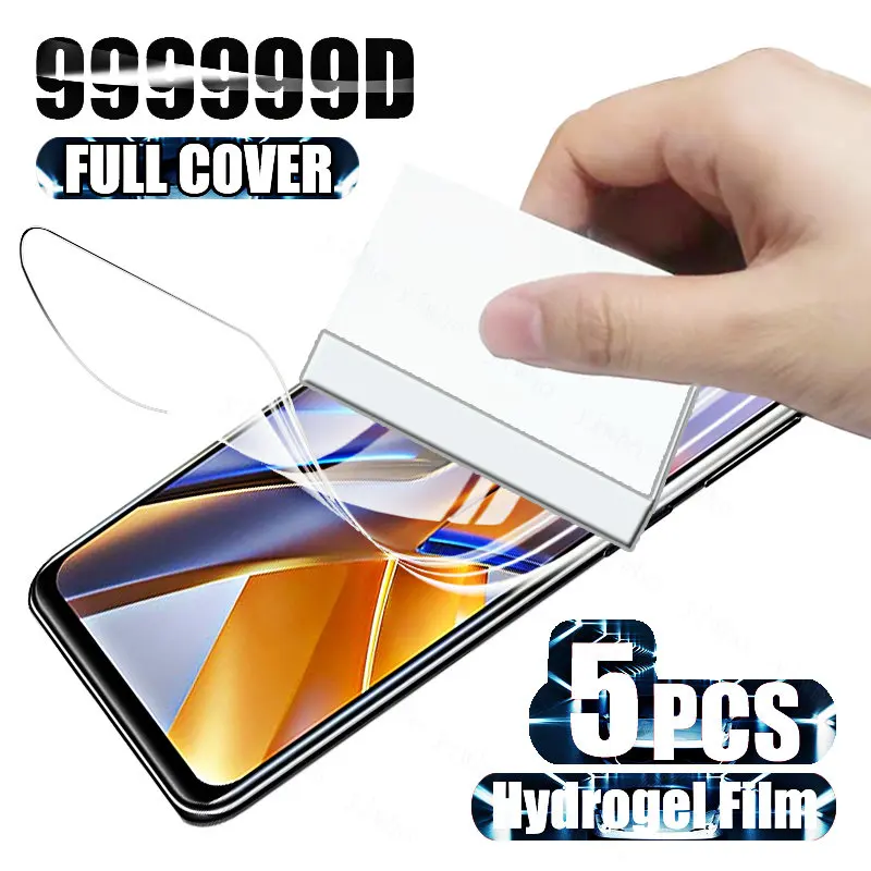 5Pcs Pellicola Morbida Idrogel Anteriore Posteriore Per Xiaomi Poco M5S Proteggi Schermo Poko Little M5 S M 5 5 S M4 X4 Pro X3 Nfc M3 F4 Gt M4 5G