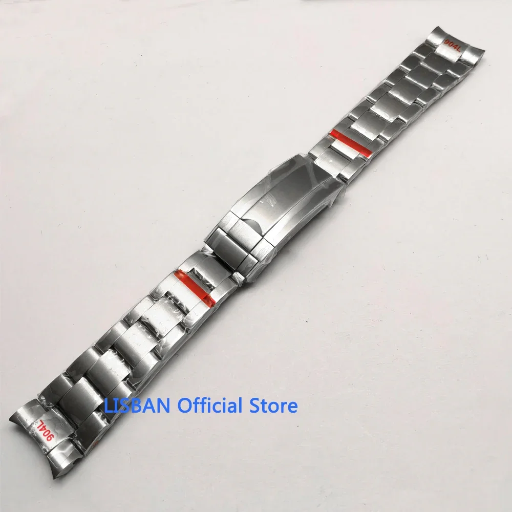 

20mm 904L stainless steel bracelet watch band folding buckle fit 36mm 39mm 40mm case strap