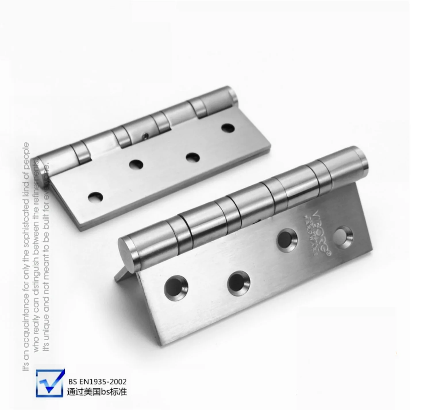 (2 pieces)VIBORG 4" 304 Stainless Steel Extra-thick Heavy Weight Heavy duty Smooth&Quiet Ball Bearing Door Hinges Hinge