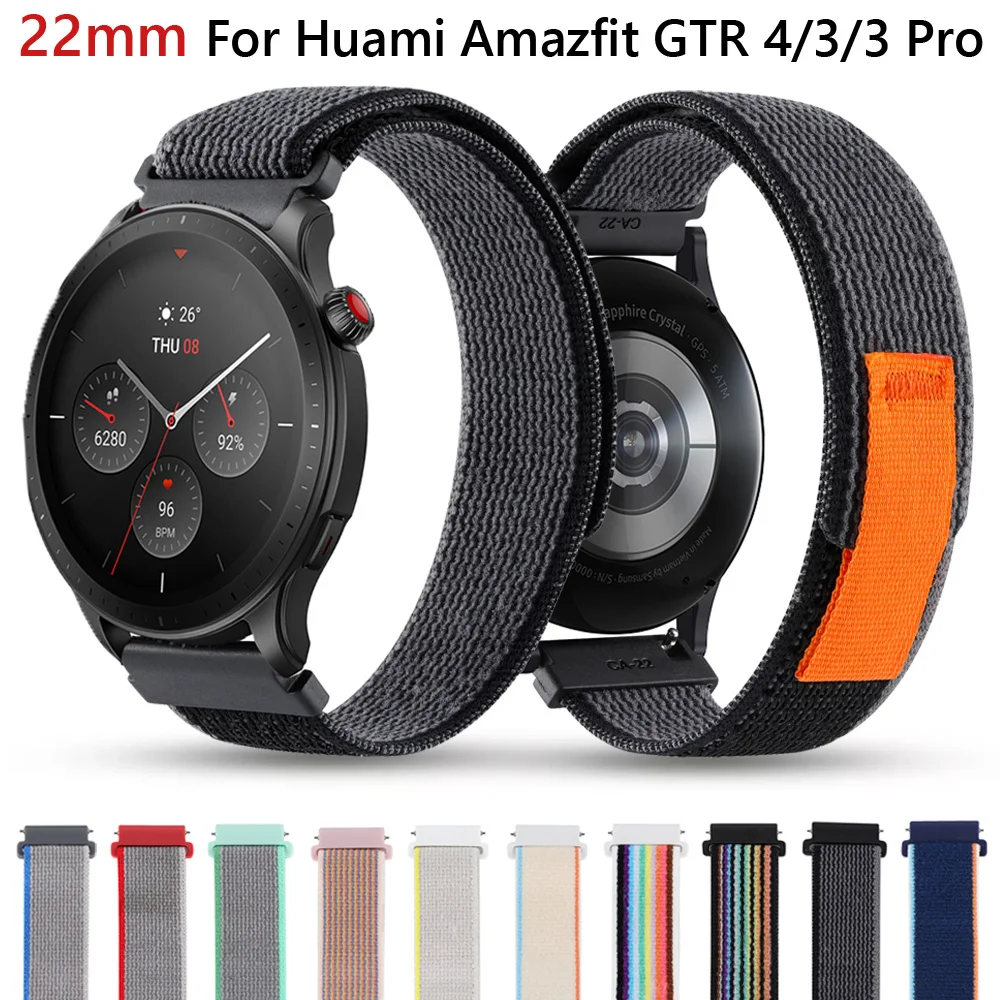 

For Huami Amazfit GTR 4 Watch Strap 22mm for Xiaomi Huami Amazfit GTR 3 pro 3pro GTR4 2 2E 47mm Silicone Band Bracelet Wristband