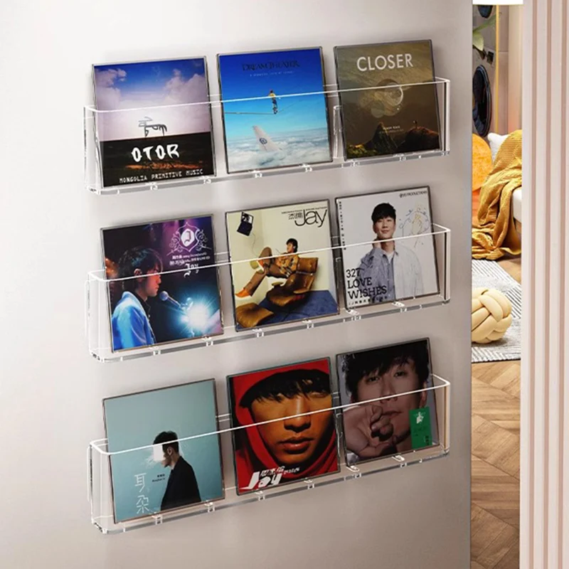 Minicadena Cd Organizer Rack Storage Retro Display Capacity Stand Cute Luxury Portable CD Rack Insert Porta Cd Music Furnitures
