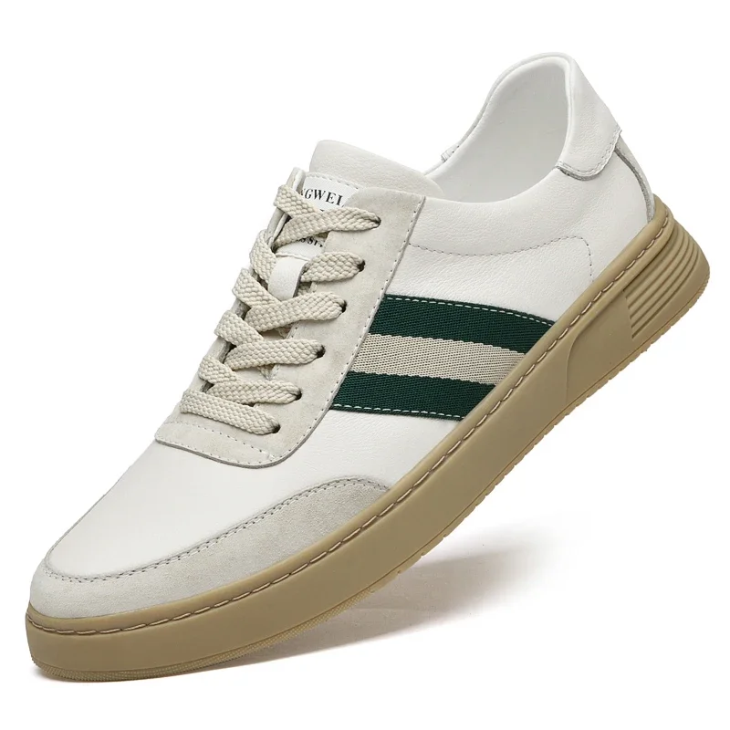 

Genuine Leather Italian men's casual shoes luxury handmade sneakers for men sport comfort designer shoes tennis skateboard shoes