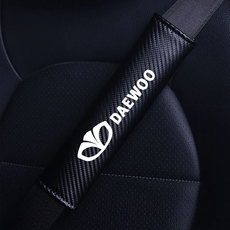 Car Seat Belt Adjustable Shoulder Pad For Daewoo Kalos Lanos Nexia Matiz Nubira Espero Gentra T250 Aveo Damas LABO Accessories
