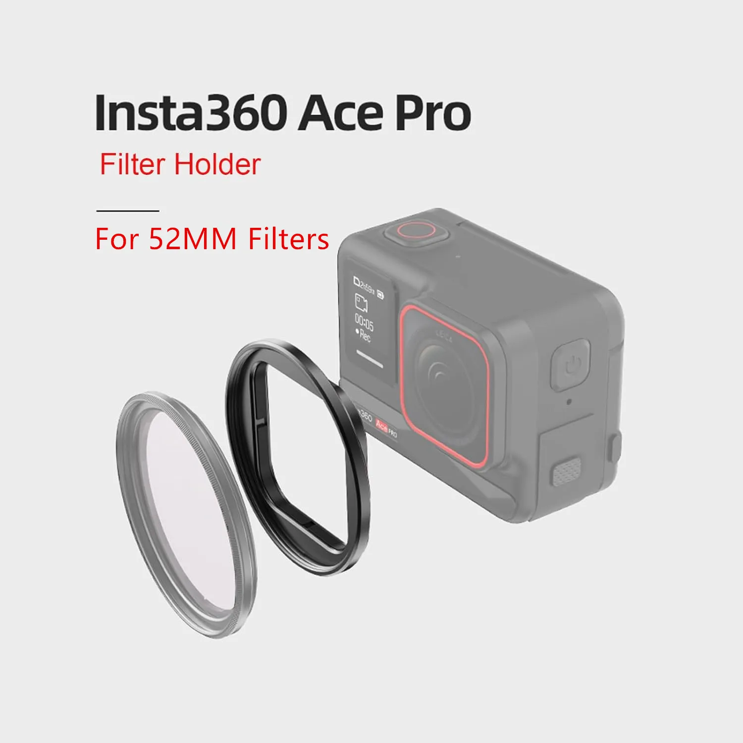 Variable ND Filter ND2-400 ND1000 Neutral Density & Lens Adapter Ring For Insta360 ACE Pro 3