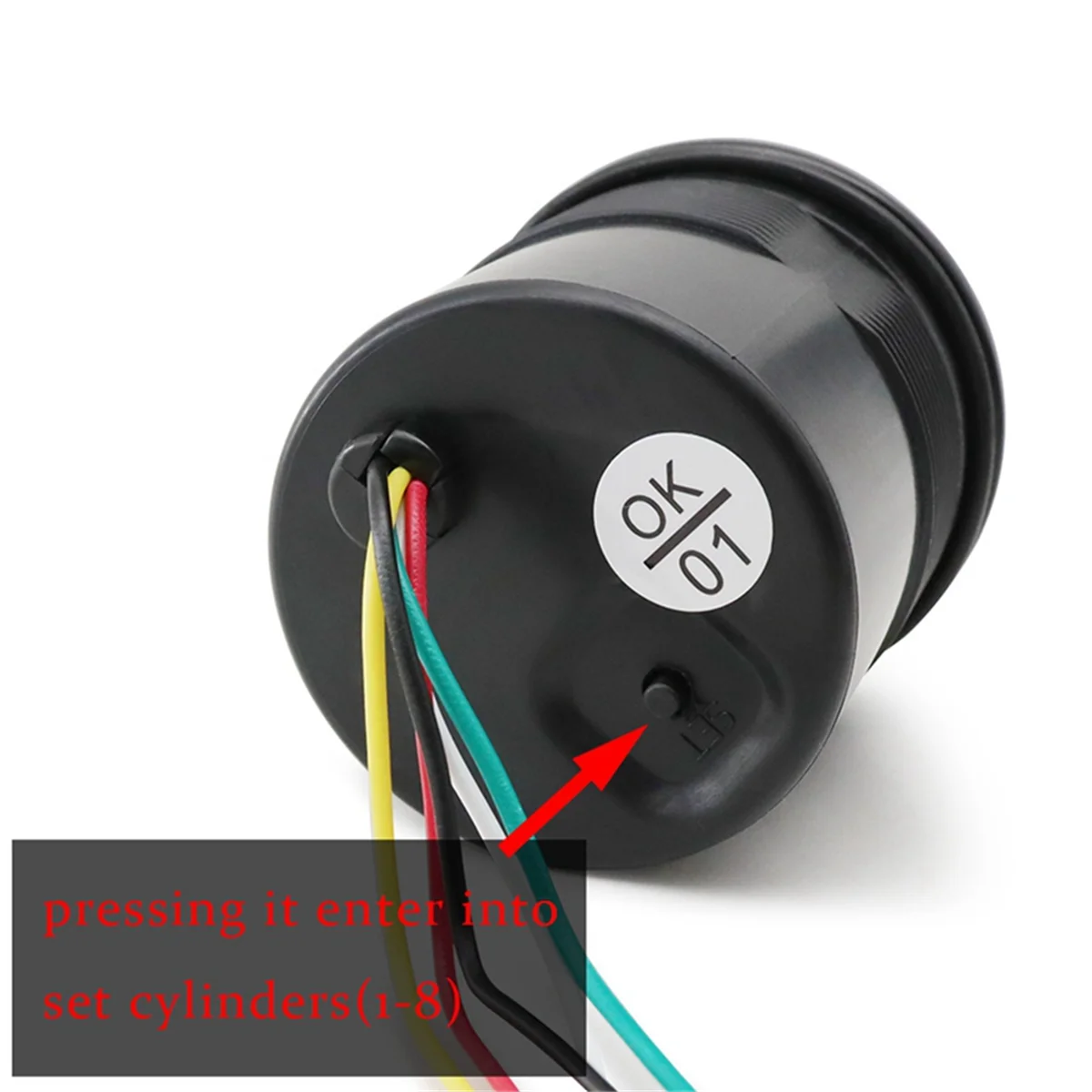 ڵ  Ʈ  Ŭ Ÿڹ, 1-8  LED Ʈ, 0-8000RPM, 2 ġ, 52mm