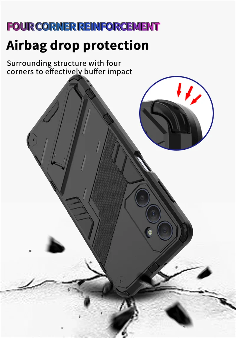 Enhanced Armor Shockproof Case with Magnetic Holder Stand