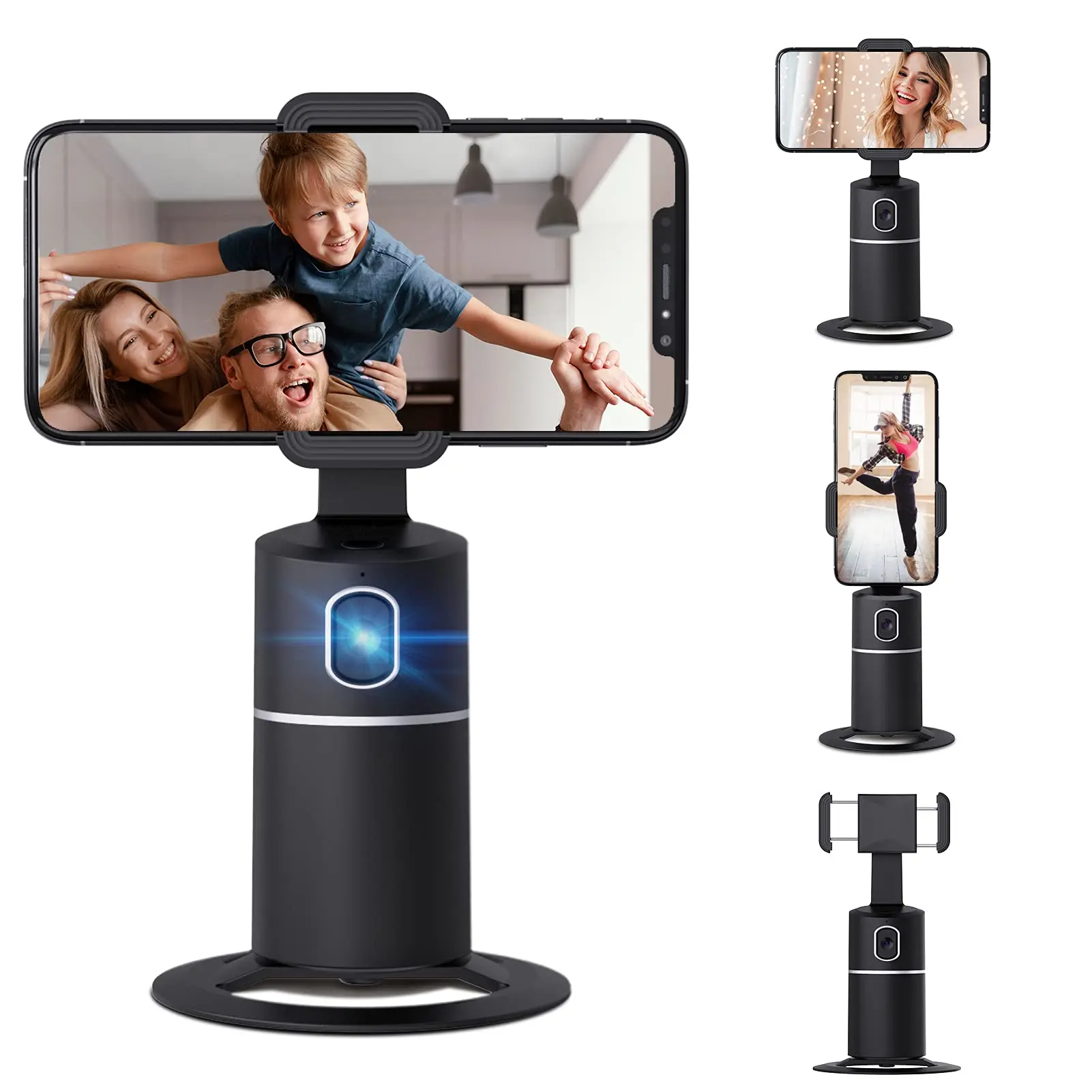 Auto Shooting Selfie Stick 360° Object Tracking Holder All-in-one Rotation Face Tracking Camera Phone Holder - Selfie Sticks AliExpress