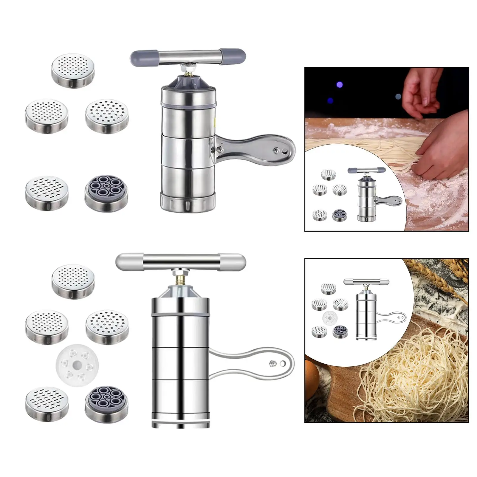 Pasta Maker Noodle Press Machine Pasta Maker Gadget Ramen Cordless with Heads Multifunctional Noodle Making Tool Noodle Maker