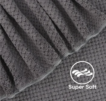 Bath Towel Set Pack of 2, (27 x 54 Inches) Microfiber Ultra Soft Highly Absorbent Bath Towel, Lightweight and Quick Drying Towel 2