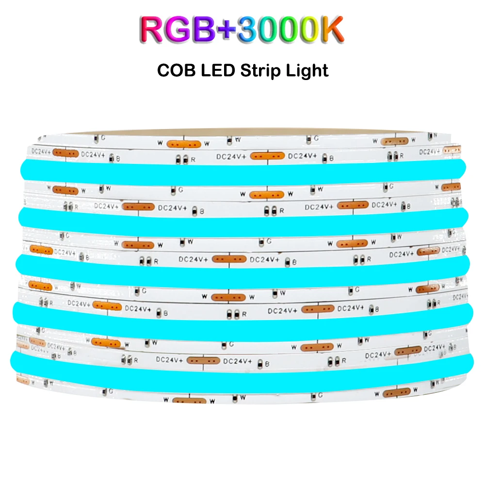 초슬림 8mm COB RGBW LED 스트립 라이트 768Leds/m 유연한 FOB..