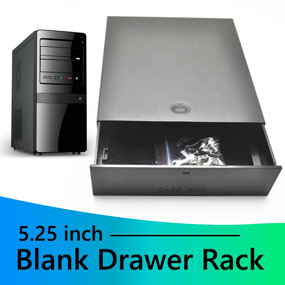 External Enclosure 5.25" HDD Hard Drive Mobile Blank Drawer Rack Box Hard Drive Blank Drawer Organizer Storage Case for PC hard drive caddy hdd storage box