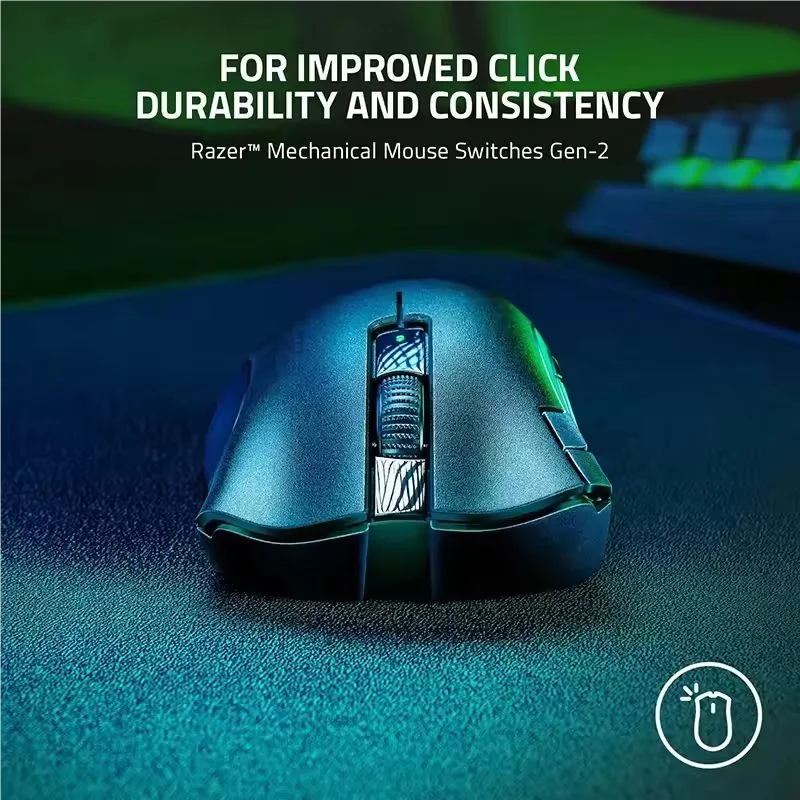 Razer DeathAdder V2 X HyperSpeed ??무선 게임용 마우스 7개의 프로그래밍 가능 버튼 Gen 2 기계식 스위치 5G 14K DPI 광학 센서