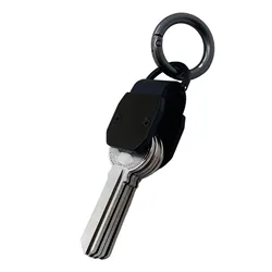 Compact Aluminum Alloy Key Organizer - Black and Green (A - Black)