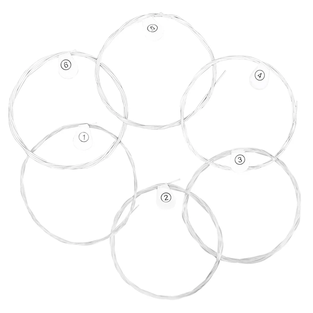 

6 Pcs Universal Classical Guitar Strings Accoustic Silver Plated Copper Folk Supply