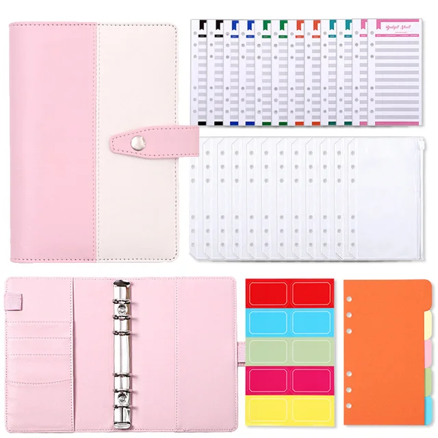 IJIAMY Classeur A6 Budget en PU Cuir, Pratique Budget Planner