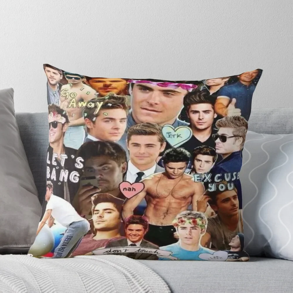

Zac Efron Throw Pillow Cusions Cover Christmas Pillow