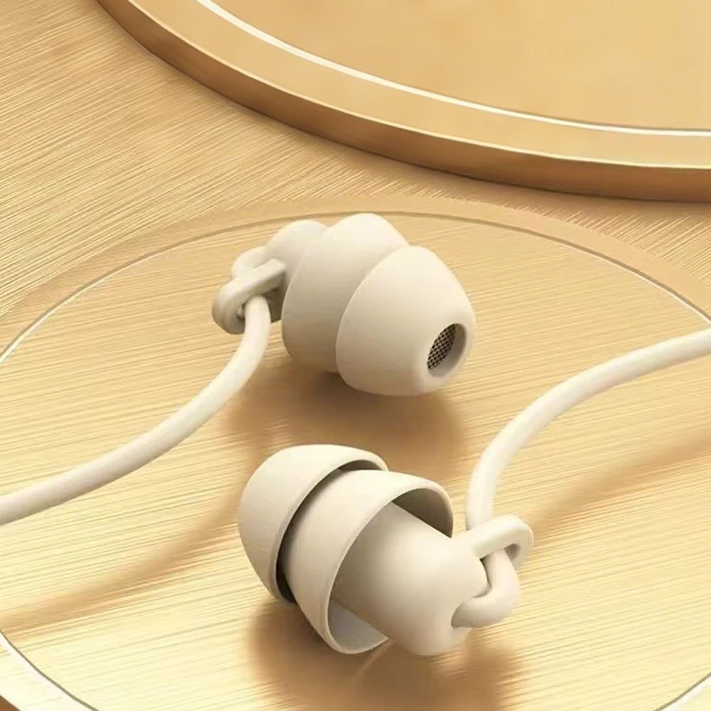 Silicone In-ear 3.5mm/Type-C Jack Wired Earphones Handsfree Sleep Headphones With Cable Earbuds In-line Control Headset With Mic 6