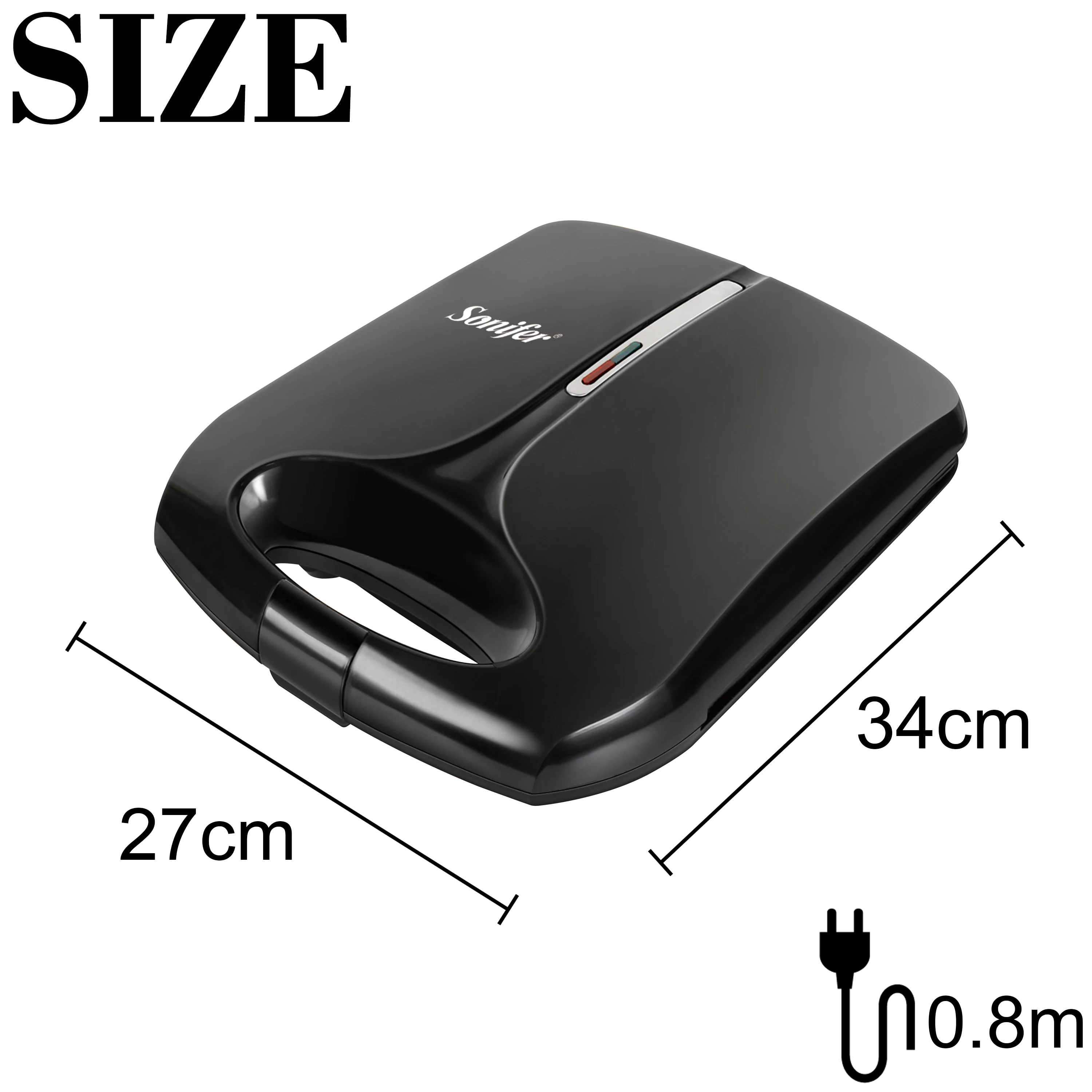 1400W Sandwiches Maker Electric Waffles Machine Cooking Appliances Bread Machine Cake Breakfast Waffle Pot Baking Pan Sonifer