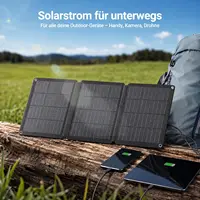 Panneau solaire pliable 30W, chargeur solaire portable monocristallin, étanche IP67, USB-C/USB-A/DC pour camping, randonnée, backpacking, activités de plein air 8