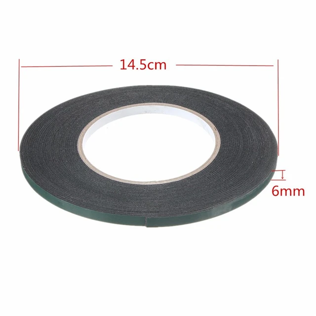 Doppelseitiges Klebeband, 50 mm x 10 m, schwarz