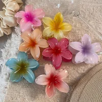New Hawaiian Gradient Hair Clips Women Flower Hair Claws Shark Hairpins Vacation Beach Style Hairpins Hair Accessories - Image 6
