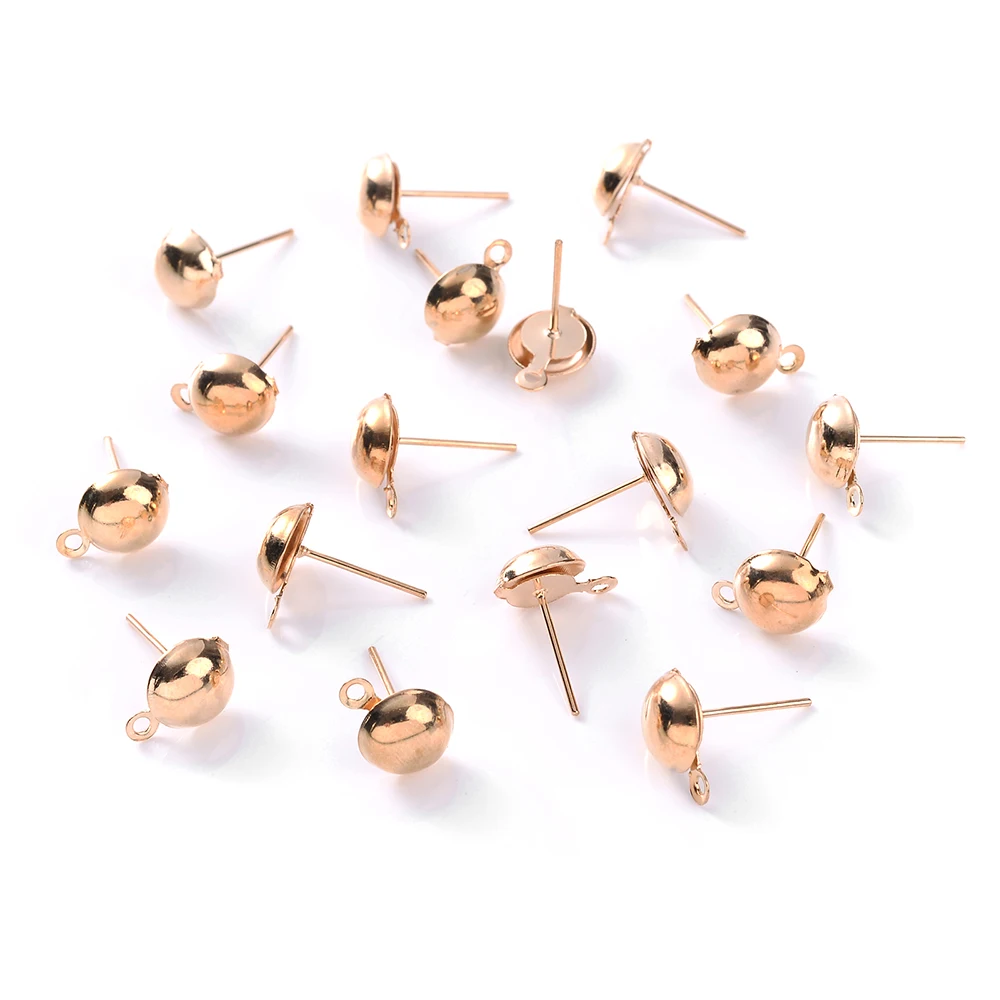 Orecchini A Perno E Perno Piatti E Rotondi In Acciaio Inox Vuoto Peg E Posta Orecchio Borchie Risultati Per Fare Orecchino Fai Da Te 12x8mm - Foto 9