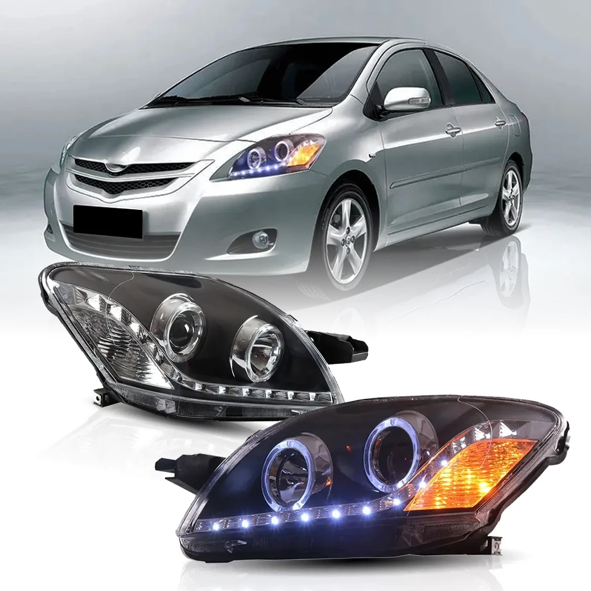 2th Gen Belta Yaris SedanXP90 Headlight For Toyota Vios 20082013 Head