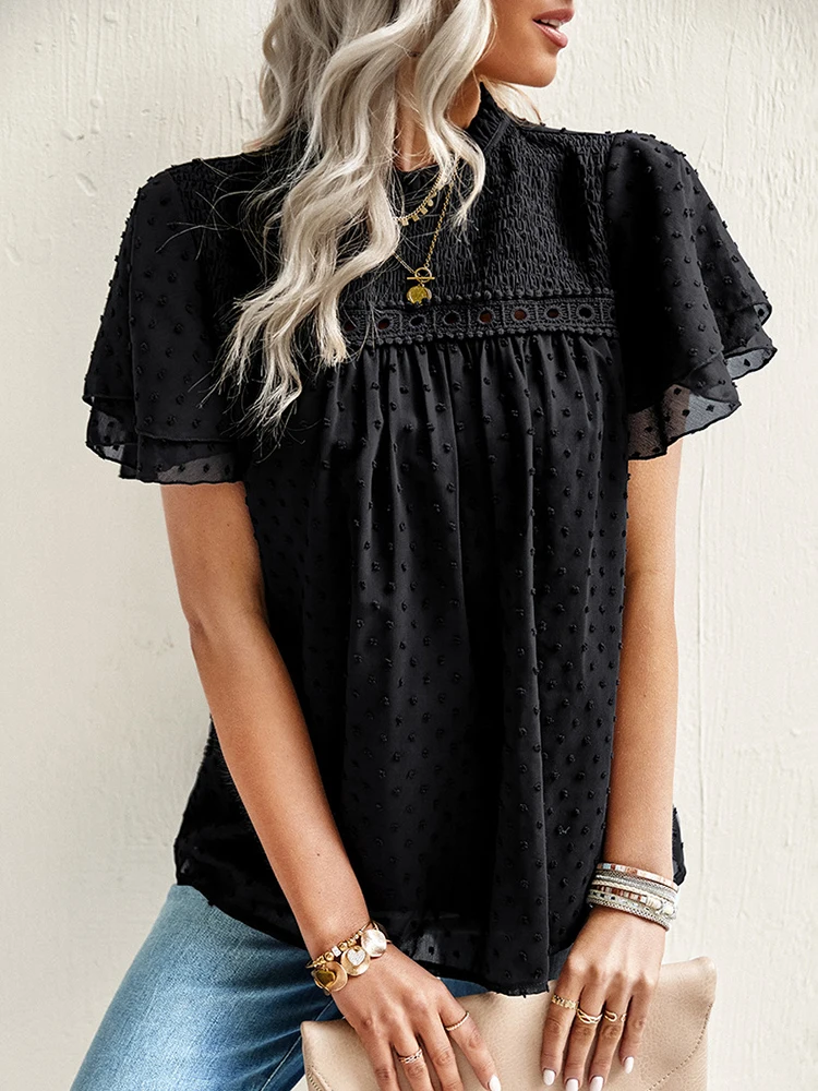 Kalee YOSE Floral Boho ���� ����콺 ���� ��ġ ��ũ o�� ���� �ҷο� �ƿ� ������ �÷��� ������, ���� ĳ�־� ���� ž��